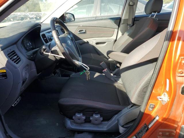 KNADE123286324752 - 2008 KIA RIO BASE ORANGE photo 7