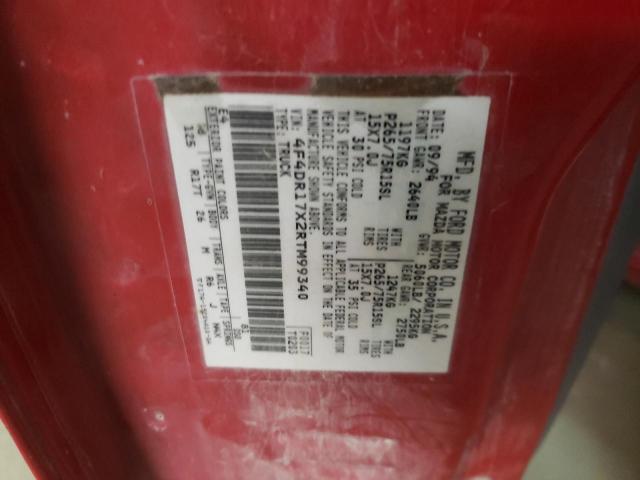 4F4DR17X2RTM99340 - 1994 MAZDA B4000 CAB PLUS RED photo 12