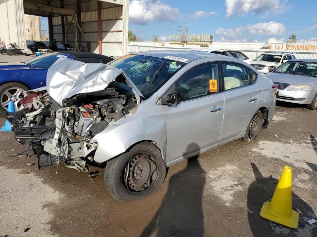 3N1AB7APXEY301314 - 2014 NISSAN SENTRA S SILVER photo 1