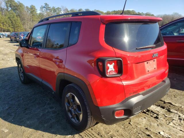 ZACCJAAB8HPF61262 - 2017 JEEP RENEGADE SPORT წითელი ფოტო 2