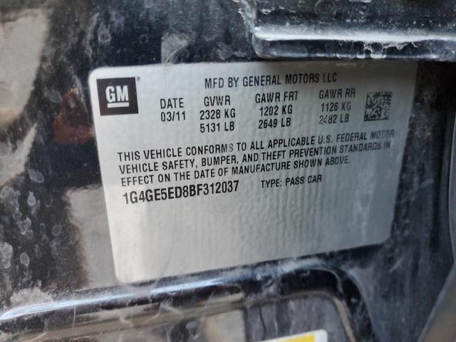 1G4GE5ED8BF312037 - 2011 BUICK LACROSSE CXS CHARCOAL photo 13