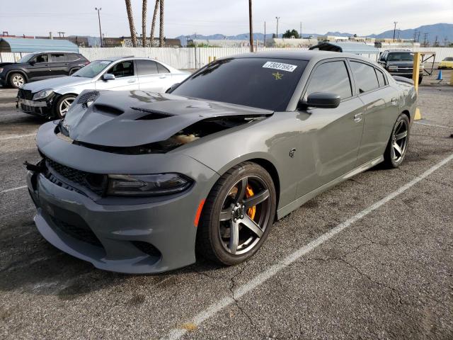 2C3CDXL90JH144914 - 2018 DODGE CHARGER SRT HELLCAT GRAY photo 1