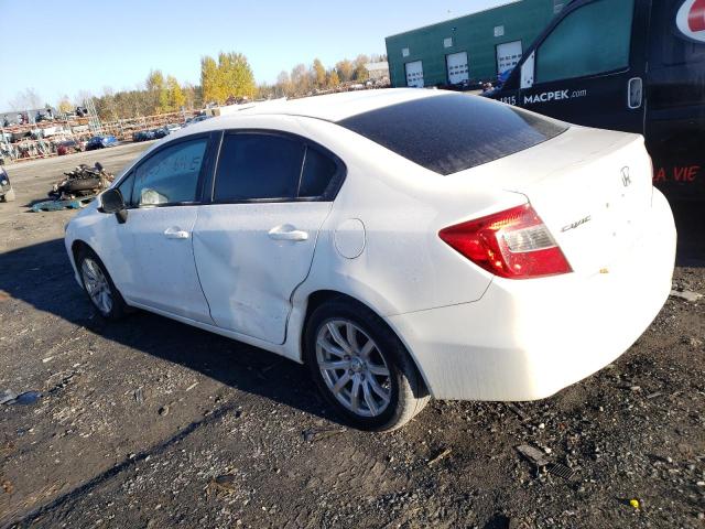 2HGFB2E44CH043575 - 2012 HONDA CIVIC LX WHITE photo 2