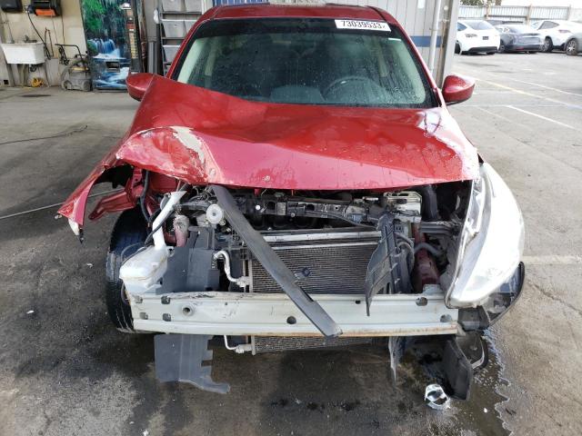 3N1CN7AP6HL822547 - 2017 NISSAN VERSA S RED photo 5