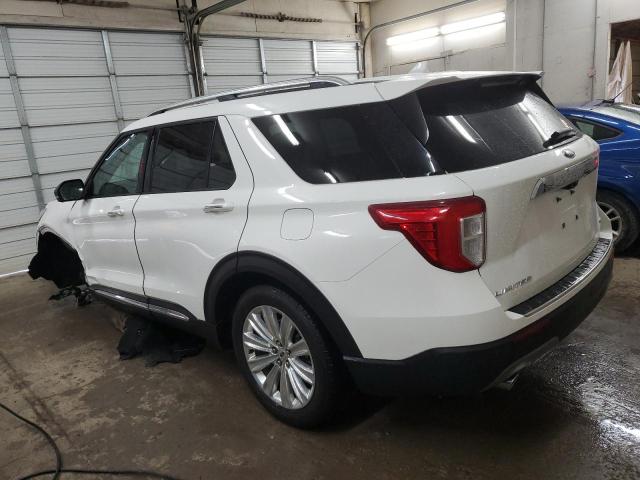 1FMSK7FH5LGC12179 - 2020 FORD EXPLORER LIMITED WHITE photo 2