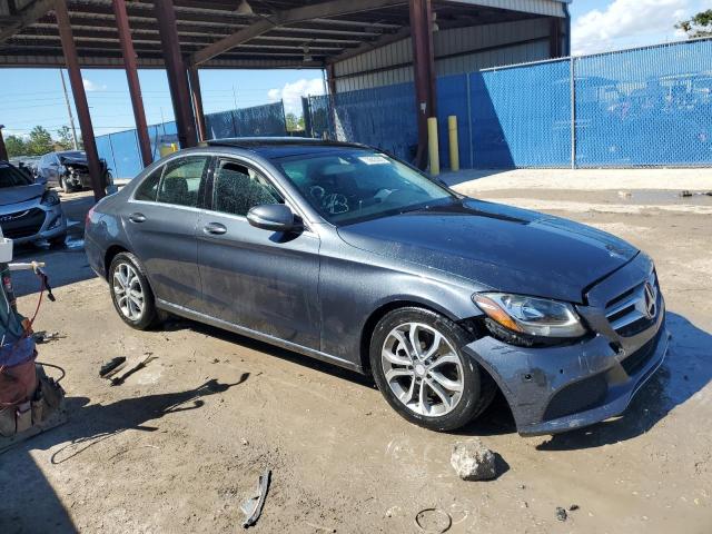 55SWF4JB7FU076811 - 2015 MERCEDES-BENZ C 300 GRAY photo 4