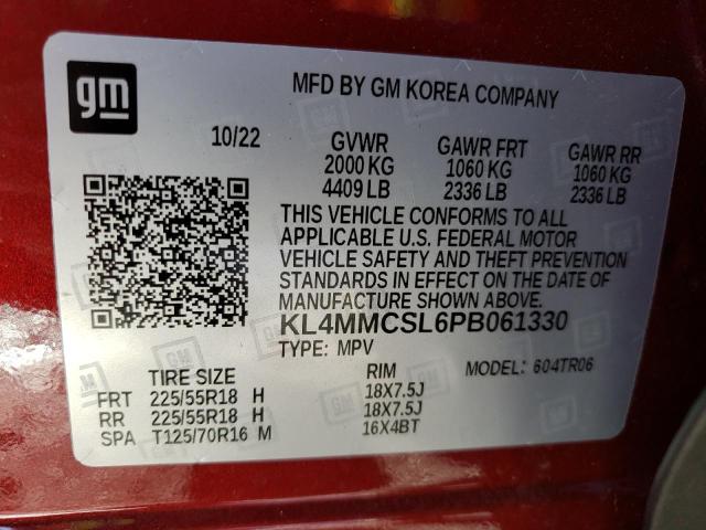 KL4MMCSL6PB061330 - 2023 BUICK ENCORE GX PREFERRED RED photo 13