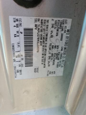 5LMFU27R93LJ35276 - 2003 LINCOLN NAVIGATOR ვერცხლისფერი ფოტო 13