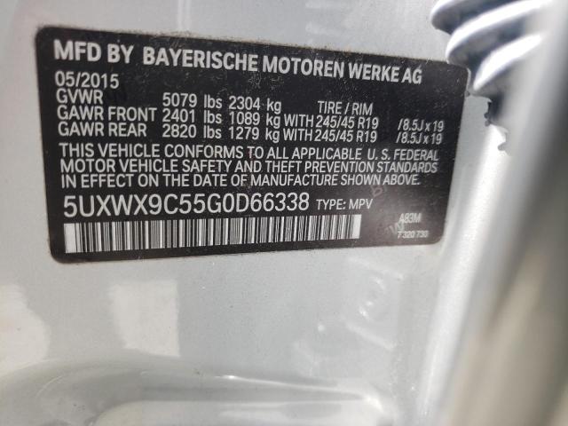 5UXWX9C55G0D66338 - 2016 BMW X3 XDRIVE28I SILVER photo 13