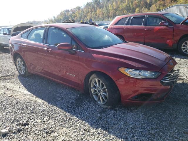 3FA6P0LU5HR387330 - 2017 FORD FUSION SE HYBRID RED photo 4