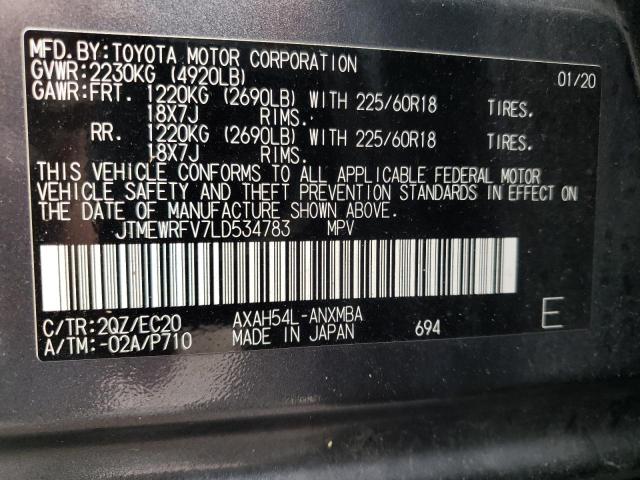 JTMEWRFV7LD534783 - 2020 TOYOTA RAV4 XSE GRAY photo 13