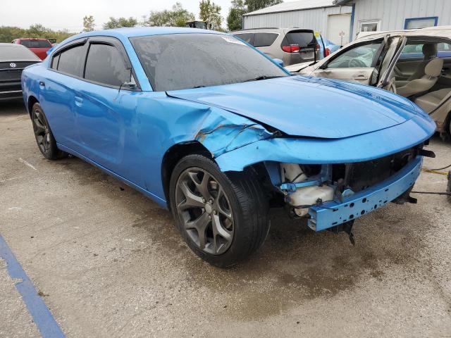 2C3CDXHG9FH741865 - 2015 DODGE CHARGER SXT BLUE photo 4