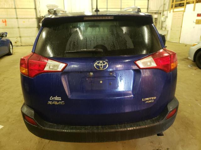 2T3DFREV3FW253813 - 2015 TOYOTA RAV4 LIMITED BLUE photo 6