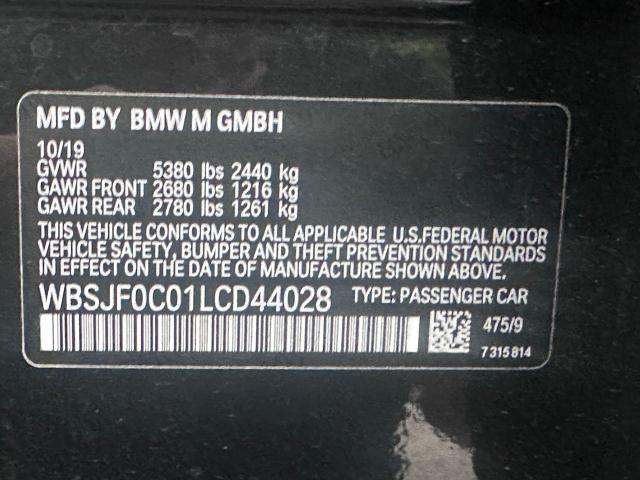 WBSJF0C01LCD44028 - 2020 BMW M5 BASE BLACK photo 10