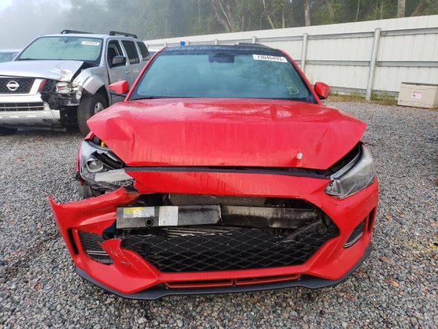 KMHTH6AB3KU002745 - 2019 HYUNDAI VELOSTER TURBO RED photo 5