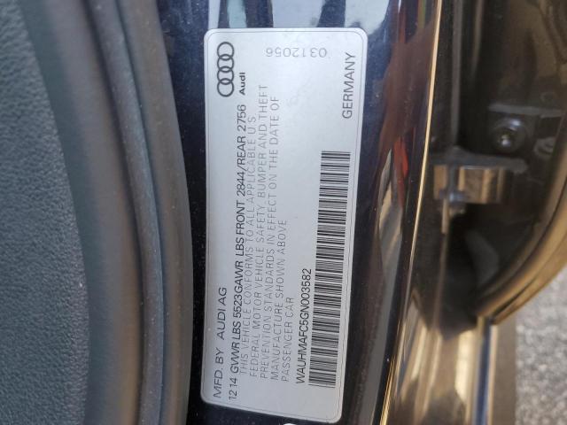 WAUHMAFC5GN003582 - 2016 AUDI A6 PRESTIGE გრაფიტი ფოტო 12