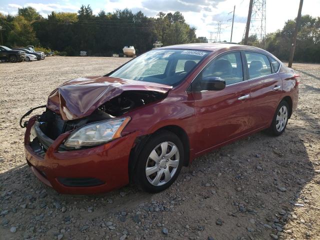 3N1AB7AP9DL709038 - 2013 NISSAN SENTRA S RED photo 1