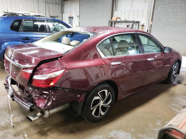 1HGCR2F35GA025661 - 2016 HONDA ACCORD LX MAROON photo 3