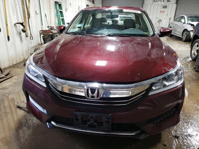 1HGCR2F35GA025661 - 2016 HONDA ACCORD LX MAROON photo 5