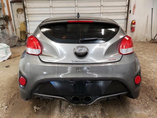 KMHTC6AE3EU200643 - 2014 HYUNDAI VELOSTER TURBO GRAY photo 6