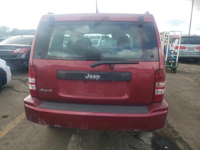 1C4PJMAK5CW166910 - 2012 JEEP LIBERTY SPORT BURGUNDY photo 6