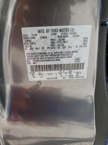 1FMCU03G69KA61408 - 2009 FORD ESCAPE XLT GRAY photo 12