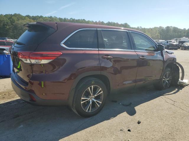 5TDZZRFH8KS358977 - 2019 TOYOTA HIGHLANDER LE BURGUNDY photo 3