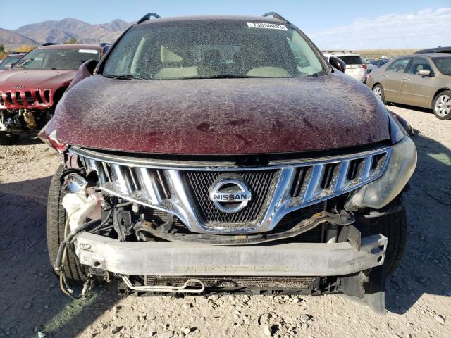 JN8AZ18W09W106567 - 2009 NISSAN MURANO S BURGUNDY photo 5