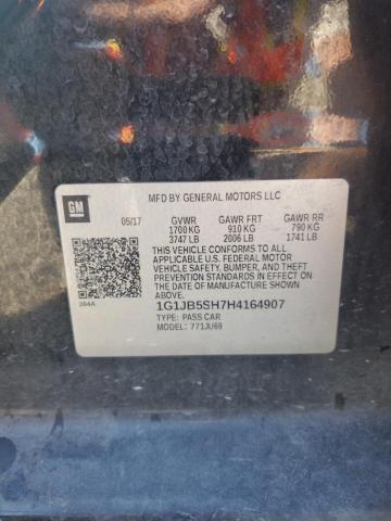 1G1JB5SH7H4164907 - 2017 CHEVROLET SONIC LS 黑色 照片 12