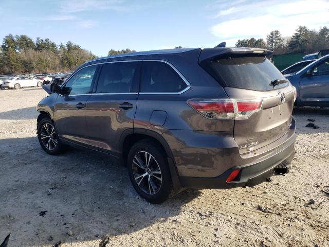 5TDJKRFH4GS263860 - 2016 TOYOTA HIGHLANDER XLE 灰色 照片 2