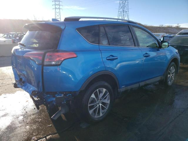 JTMRJREV2JD251562 - 2018 TOYOTA RAV4 HV LE BLUE photo 3