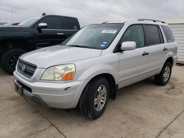 5FNYF18685B019274 - 2005 HONDA PILOT EXL SILVER photo 1