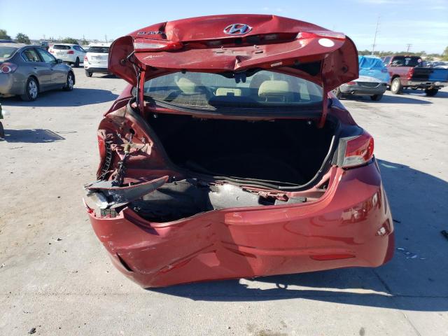 KMHDH4AE2BU132891 - 2011 HYUNDAI ELANTRA GLS RED photo 6