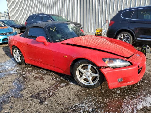 JHMAP11412T009197 - 2002 HONDA S2000 RED photo 4