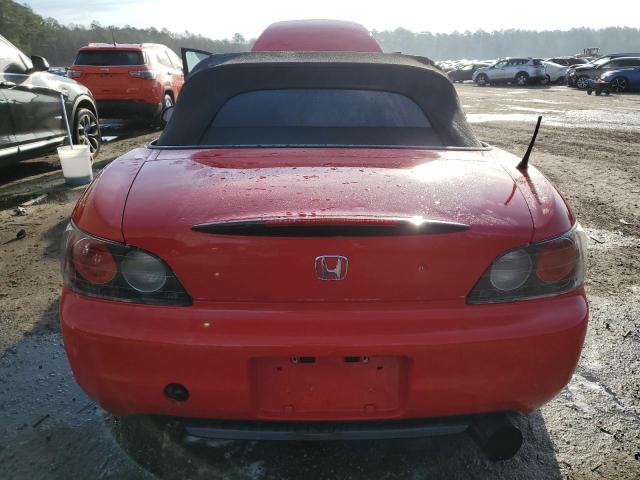 JHMAP11412T009197 - 2002 HONDA S2000 RED photo 6