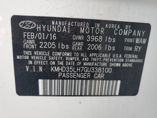 KMHD35LH7GU338100 - 2016 HYUNDAI ELANTRA GT WHITE photo 12