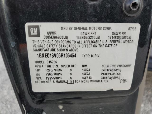 1GNEC13V06R106454 - 2006 CHEVROLET TAHOE C1500 CHARCOAL photo 13