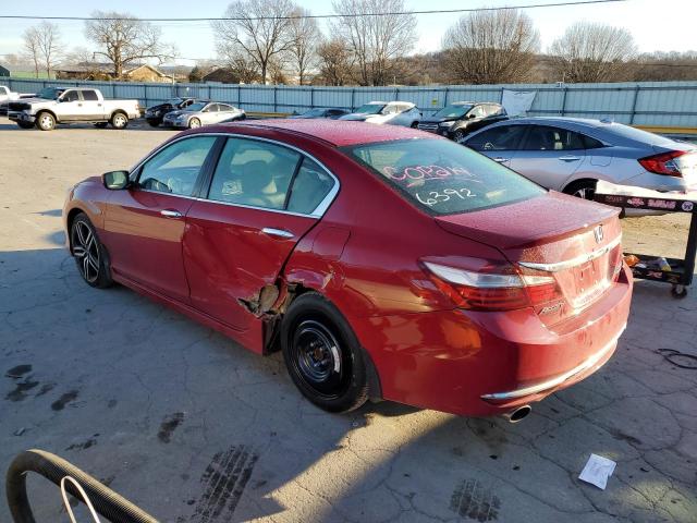 1HGCR2F11HA156392 - 2017 HONDA ACCORD SPORT SPECIAL EDITION RED photo 2