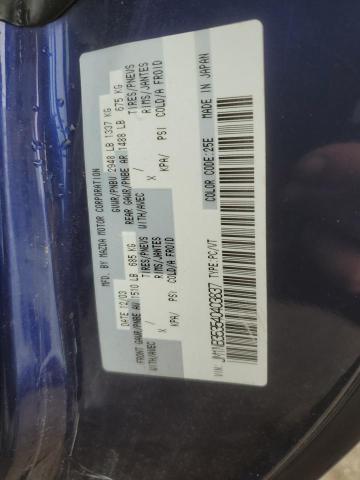 JM1NB353540403837 - 2004 MAZDA MX-5 MIATA BASE BLUE photo 12