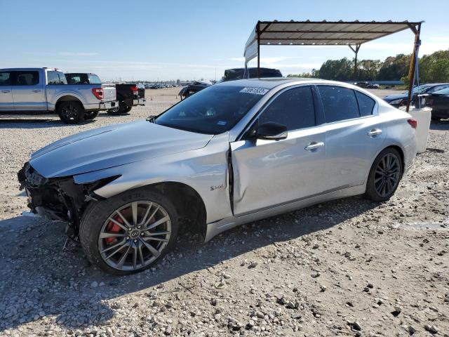 JN1FV7AP7JM460494 - 2018 INFINITI Q50 RED SPORT 400 SILVER photo 1