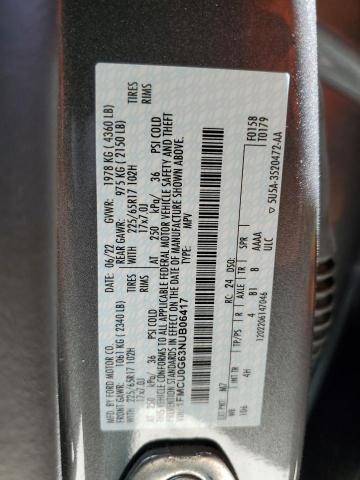 1FMCU0G63NUB06417 - 2022 FORD ESCAPE SE GRAY photo 14