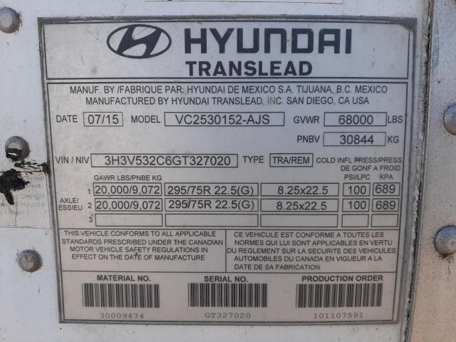 3H3V532C6GT327020 - 2016 HYUNDAI TRAILER WHITE photo 10