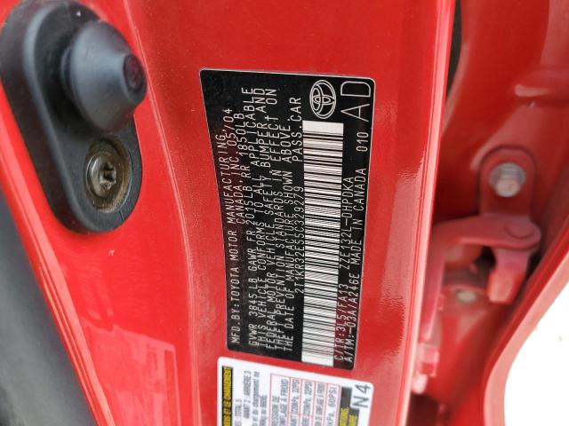 2T1KR32E55C329279 - 2005 TOYOTA COROLLA MA XR RED photo 13