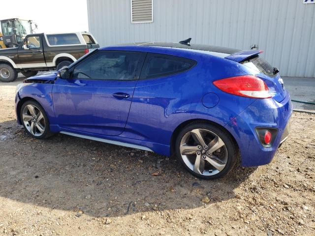 KMHTC6AE4DU168106 - 2013 HYUNDAI VELOSTER TURBO BLUE photo 2