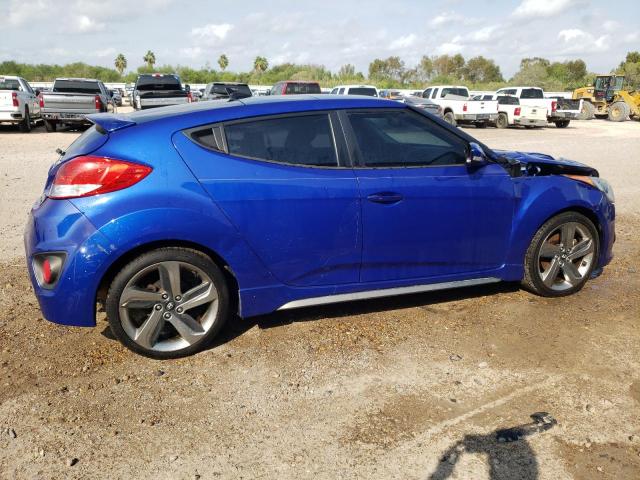 KMHTC6AE4DU168106 - 2013 HYUNDAI VELOSTER TURBO BLUE photo 3