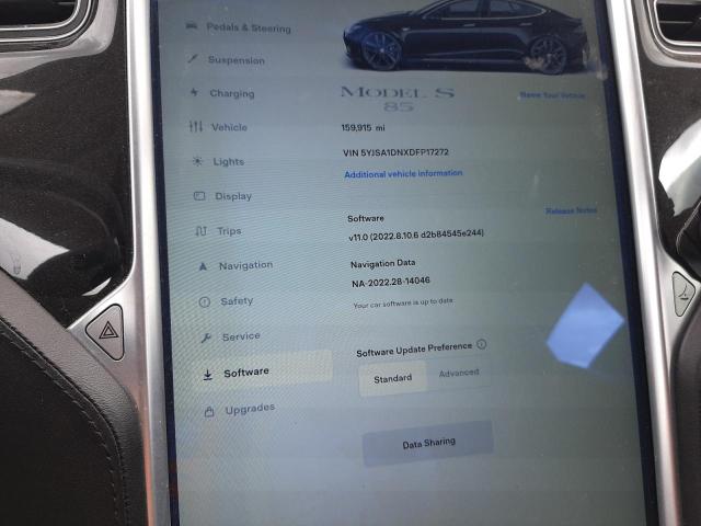 5YJSA1DNXDFP17272 - 2013 TESLA MODEL S Սև լուսանկար 9