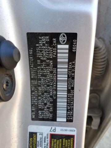 4T1BF1FK4CU604360 - 2012 TOYOTA CAMRY BASE SILVER photo 13