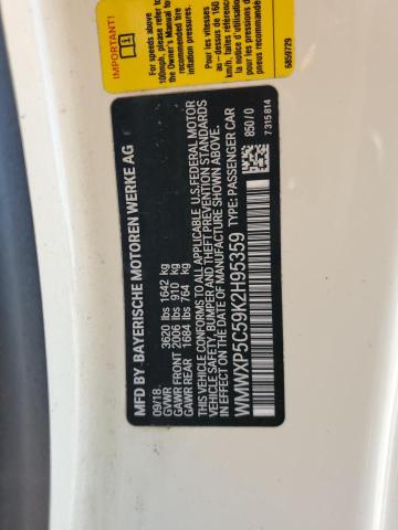 WMWXP5C59K2H95359 - 2019 MINI COOPER CREAM photo 12