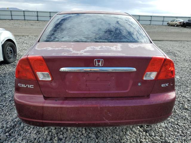 1HGES26743L013726 - 2003 HONDA CIVIC EX BURGUNDY photo 6