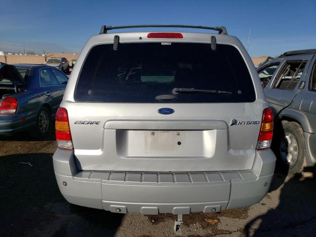 1FMCU96H86KD26575 - 2006 FORD ESCAPE HEV SILVER photo 6